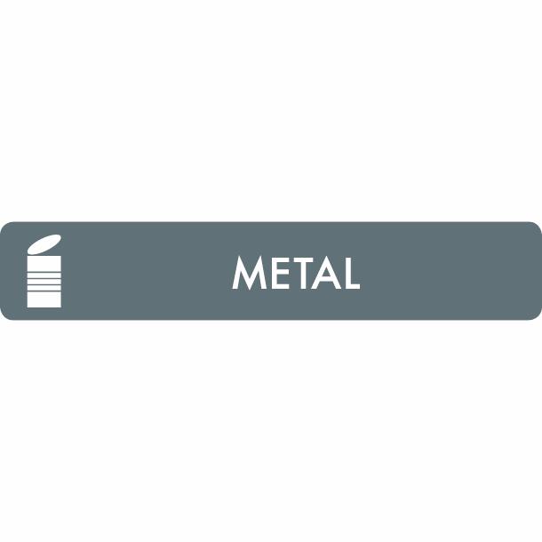 Piktogram Metall 16x3 cm Selvklebende Grå