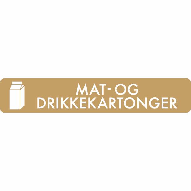 Piktogram Mat- og drikkekartonger 16x3 cm Selvklebende Brun