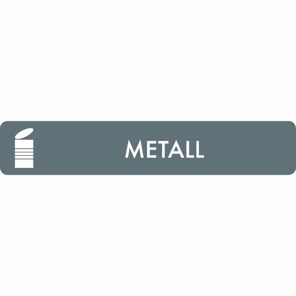 Piktogram Metall 16x3 cm Selvklebende Grå
