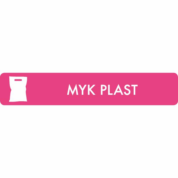 Piktogram Myk plast 16x3 cm Selvklebende Rosa