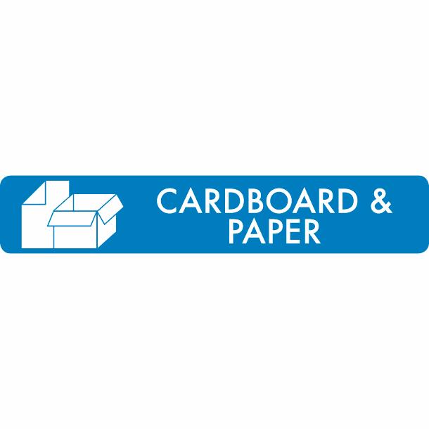 Piktogram Cardboard & Paper 16x3 cm Selvklebende Blå