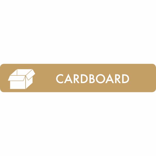Piktogram Cardboard 16x3 cm Selvklebende Brun