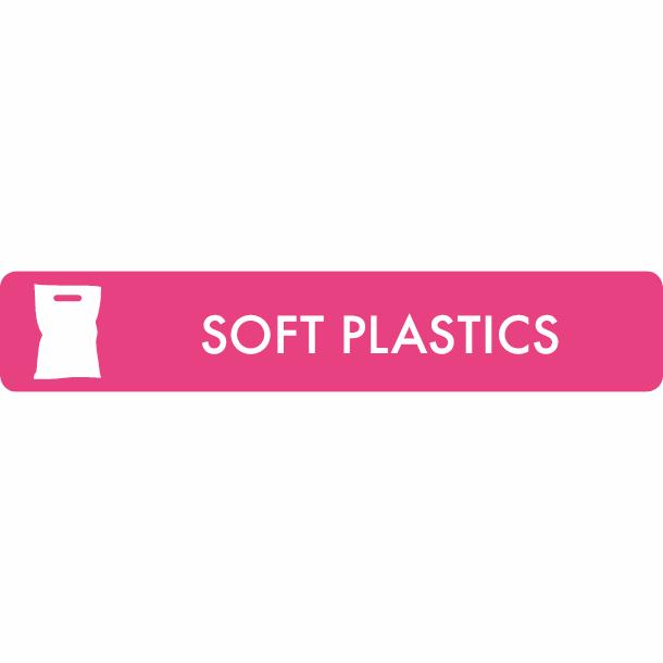 Piktogram Soft plastics  16x3 cm Selvklebende Rosa