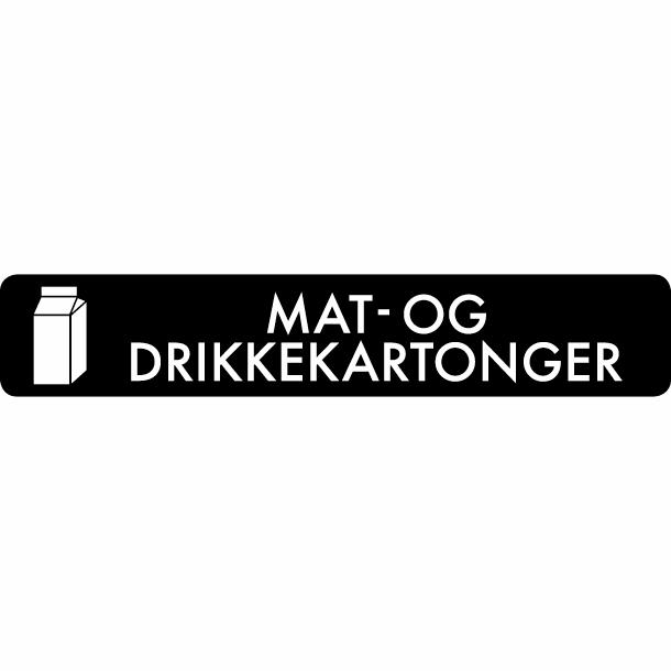 Piktogram Mat- og drikkekartonger 16x3 cm Selvklebende Svart