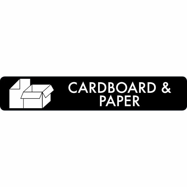 Piktogram Cardboard & Paper 16x3 cm Selvklebende Svart