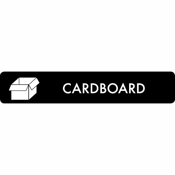 Piktogram Cardboard 16x3 cm Selvklebende Svart